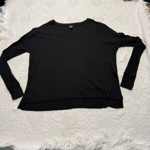 🍓Wild Fable Black Ribbed Oversized Long Sleeve (XS)